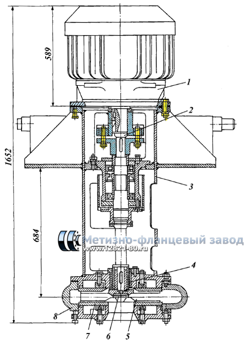 Вертикальный шламовый насос ВШН-150